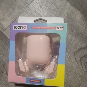 ICON Q77 Light Pink Wireless Earbuds